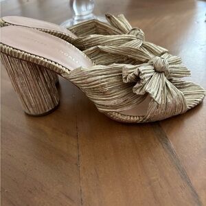 Loeffler Randall Metallic Gold Heeled Sandals